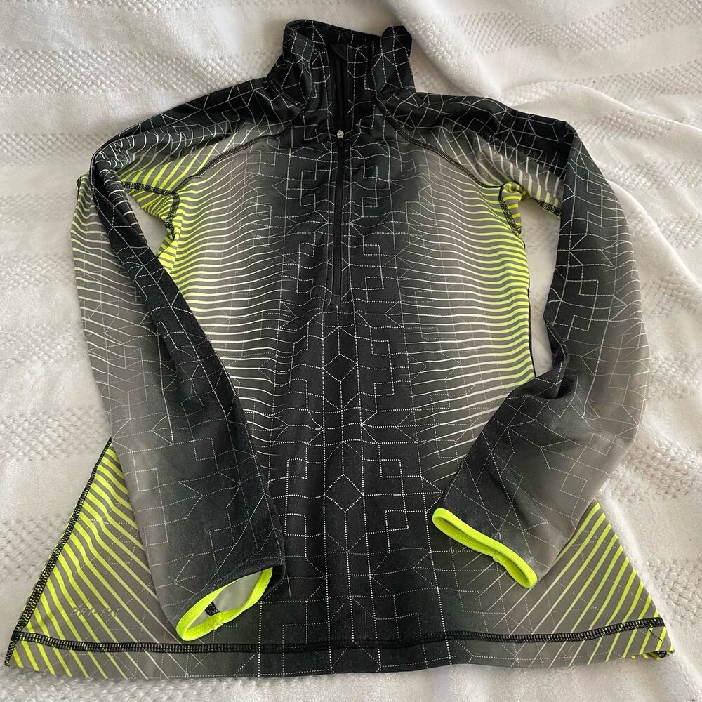Nike Pro Geometric Pattern Full Zip Jacket size small S